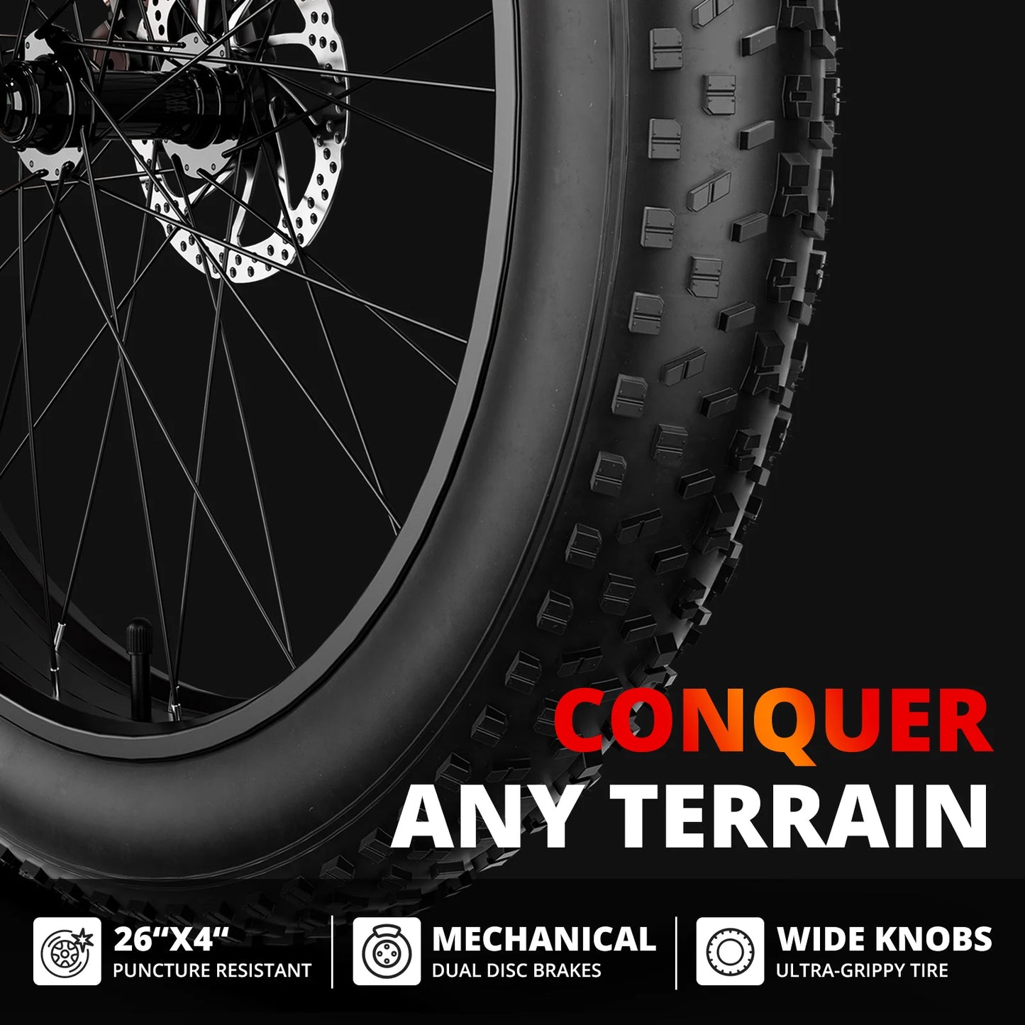 Electric 26" Fat Tire Mountain Bike