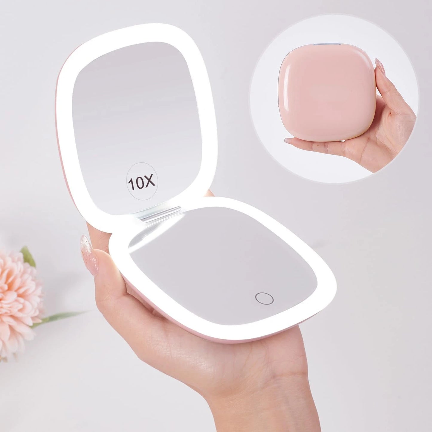 Portable Rechargeable Makeup Mirror