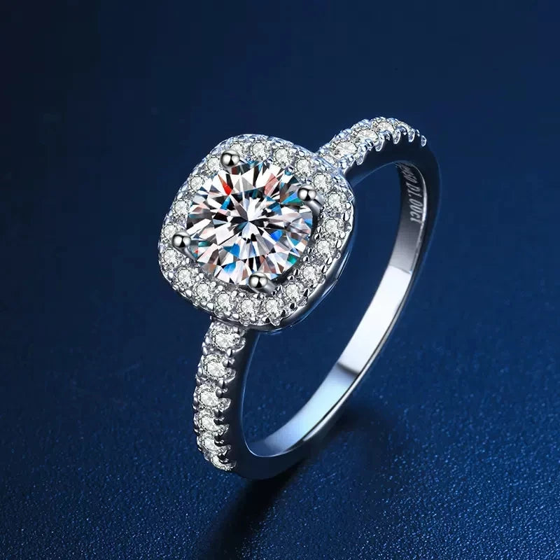 Moissanite Sterling Silver Ring