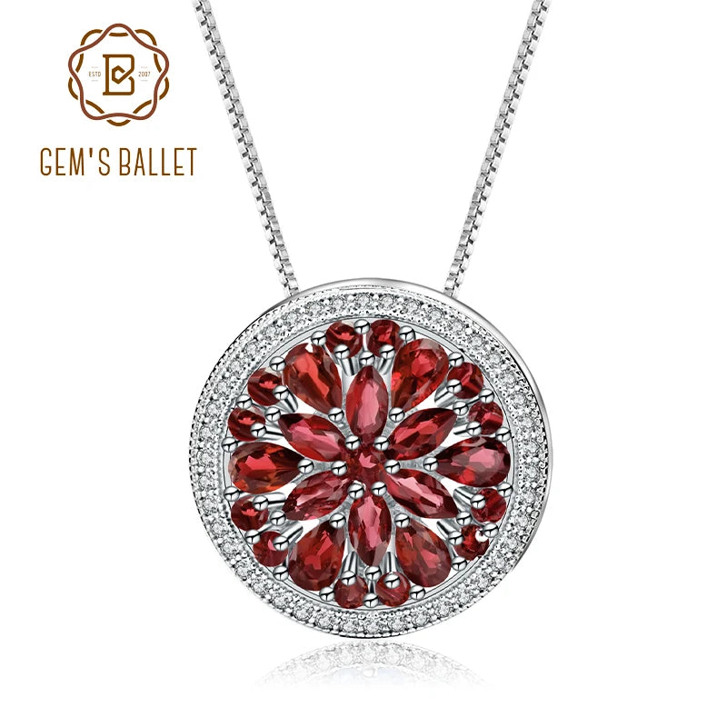 GEM'S BALLET Red Garnet Pendant