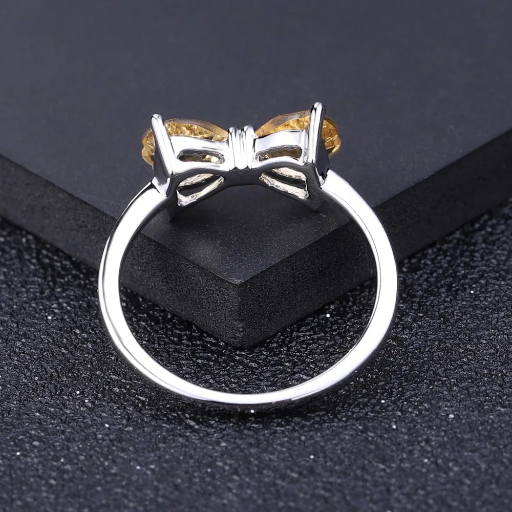 GEM'S Sterling Silver Bow Knot Ring