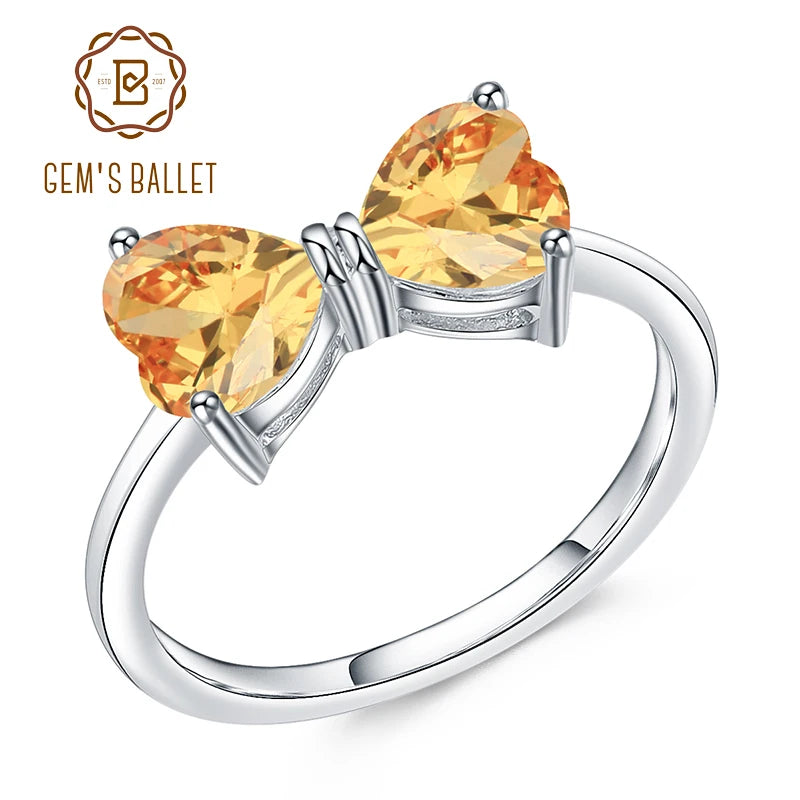 GEM'S Sterling Silver Bow Knot Ring