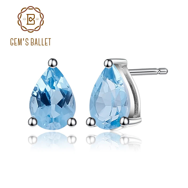 Gem's Ballet Gemstone Stud Earrings