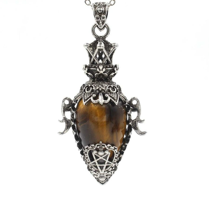 Retro Crystal Egg-Shaped Pendant