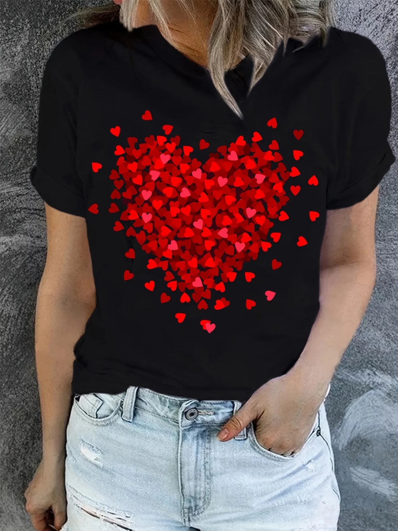 Heart Print T-Shirt