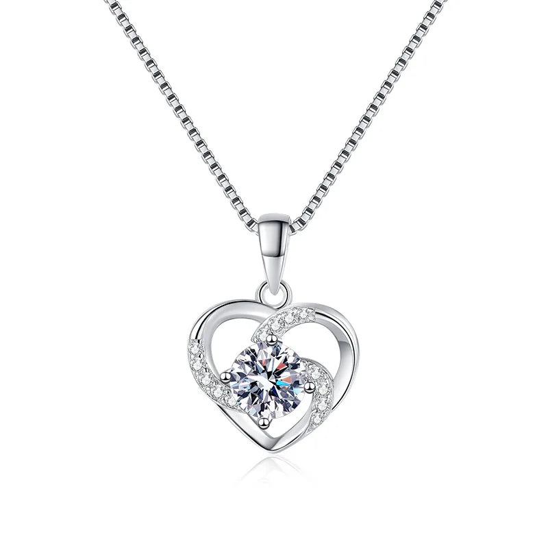 Moissanite Eternal Heart Pendant