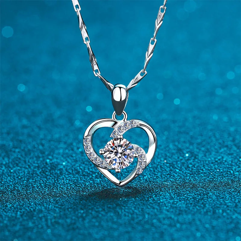 Moissanite Eternal Heart Pendant