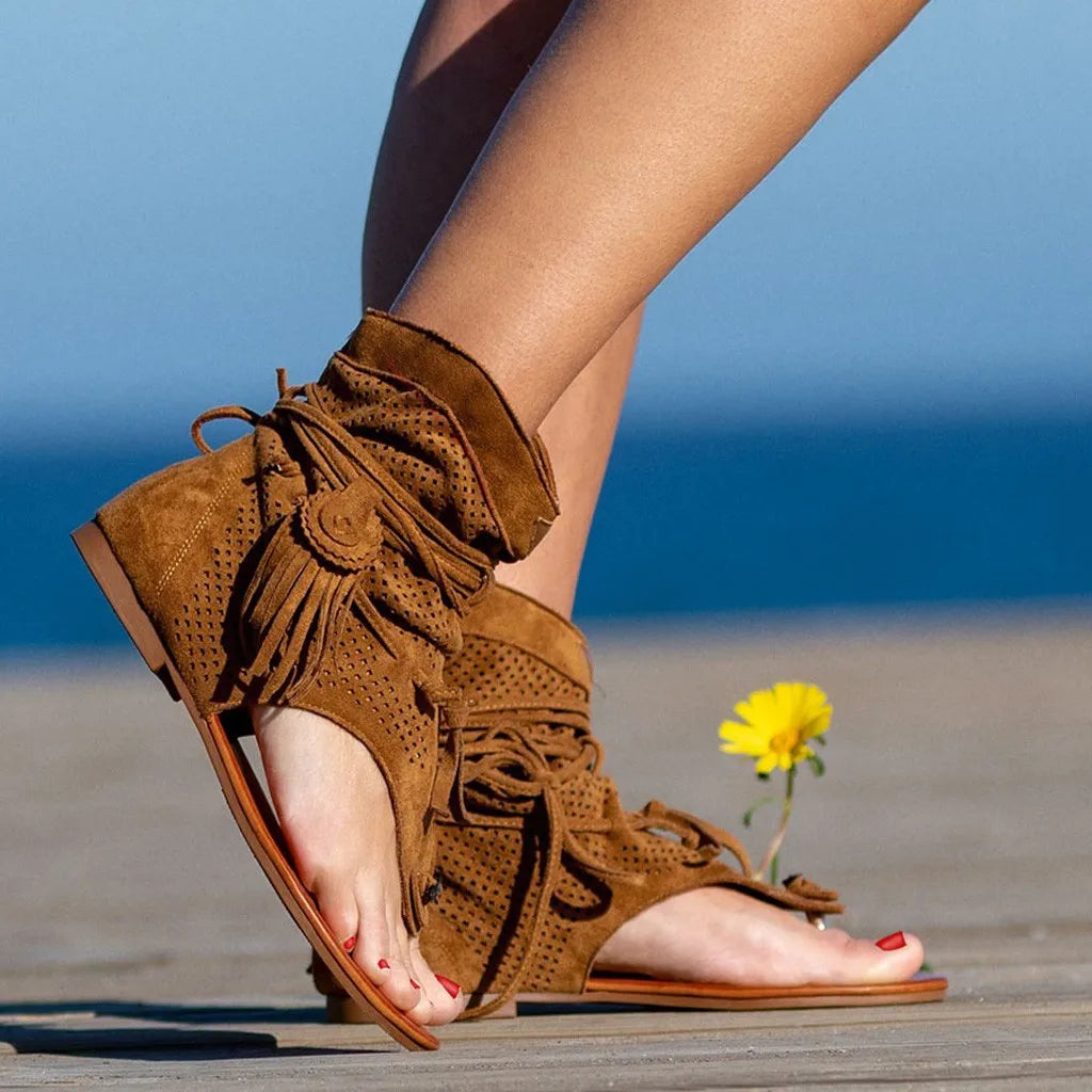 Retro Bohemian Tassel Beach Shoes