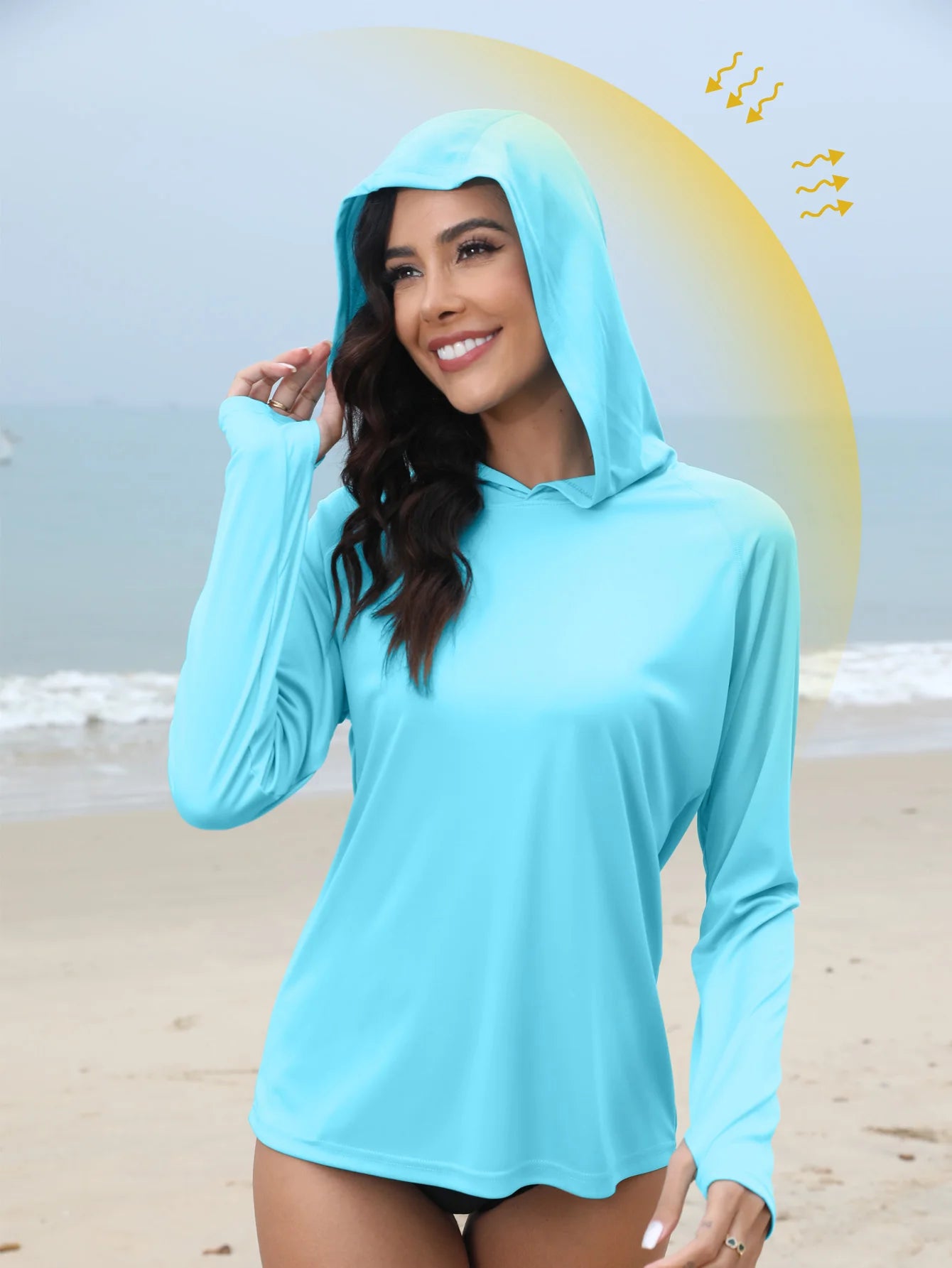 Women's Sunscreen Hoodie T-shirt