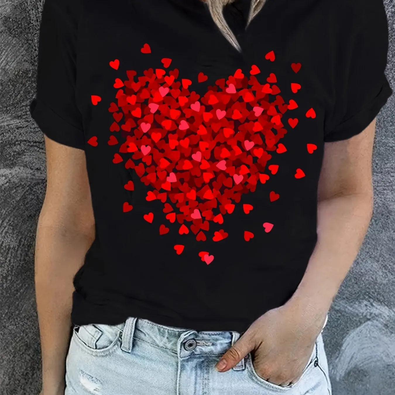 Heart Print T-Shirt