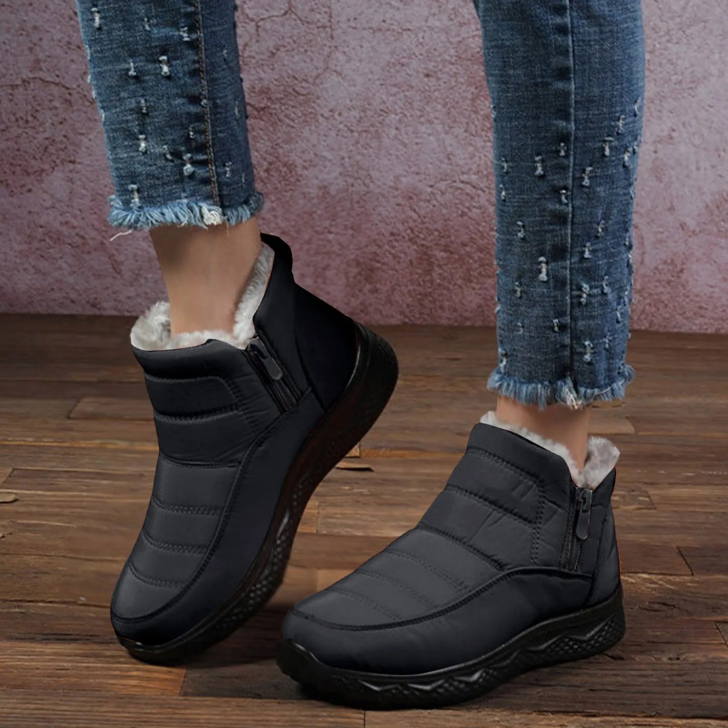 Unisex Couples Velvet Snow Boots