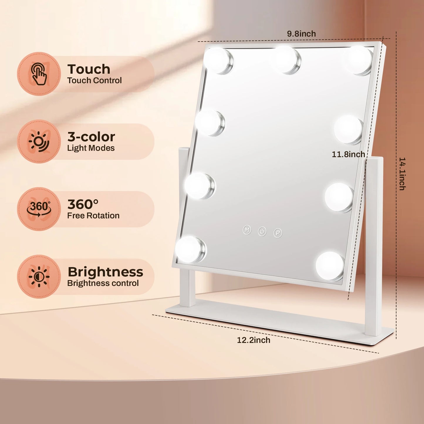 Vanity Lighted Makeup Mirror
