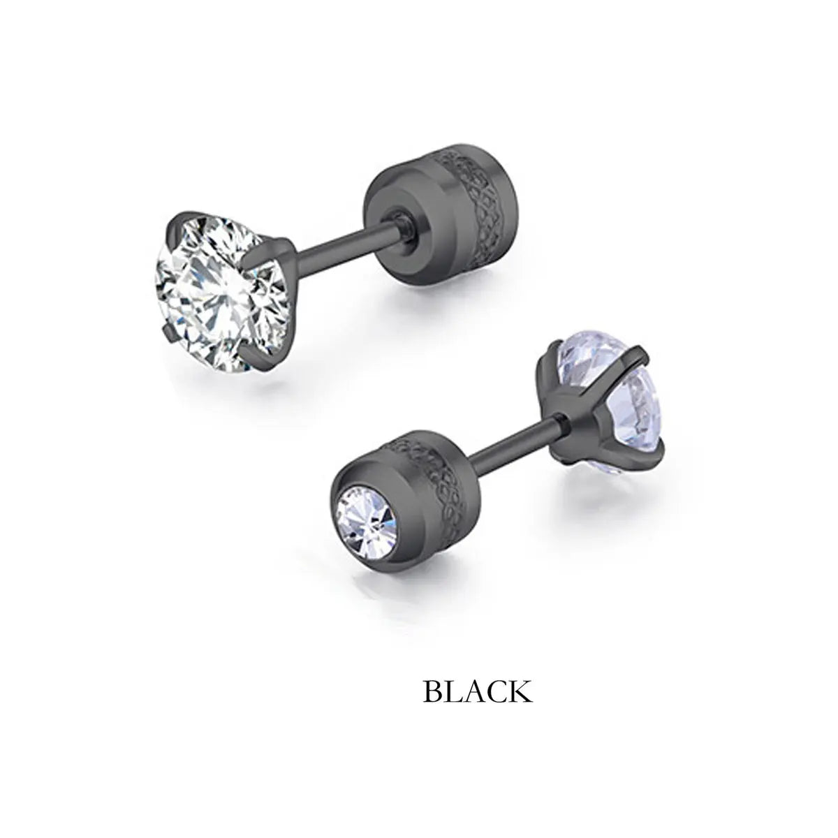 Mini Crystal Screw Stud Earrings