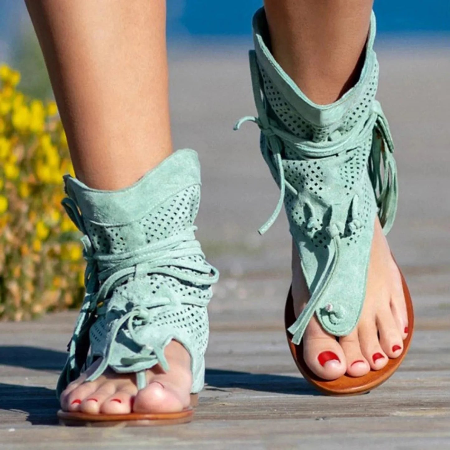 Retro Bohemian Tassel Beach Shoes