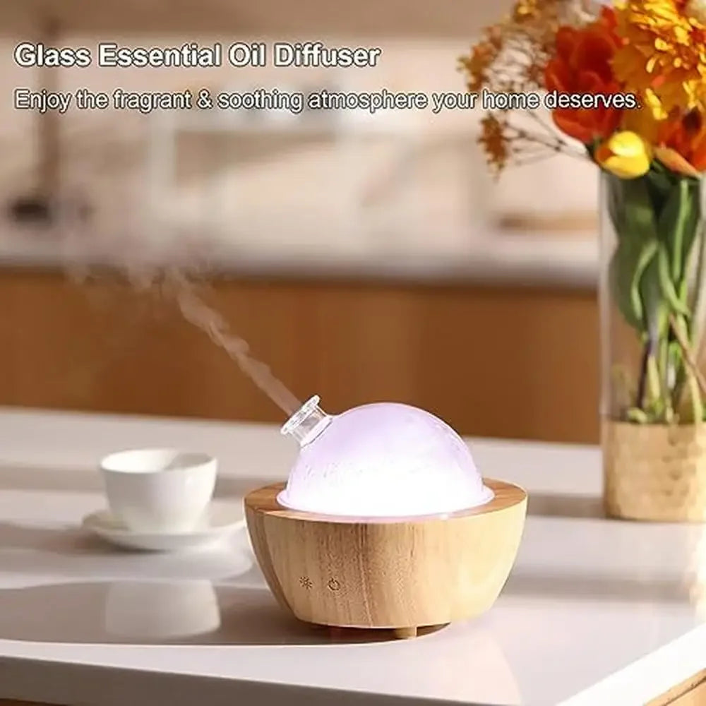 Wood Base Glass Essential Oil Diffuser