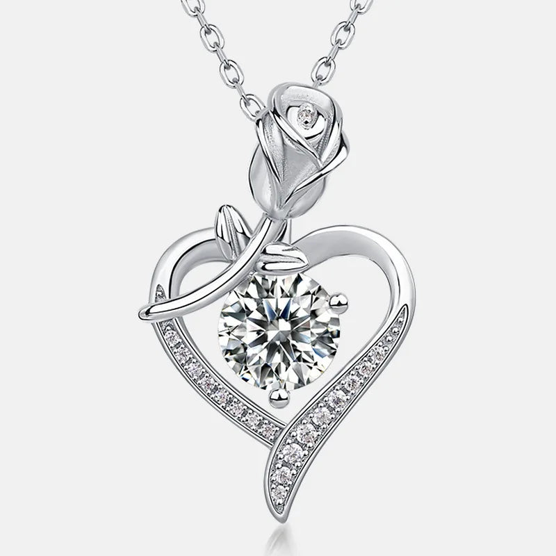 Rose Moissanite Pendant