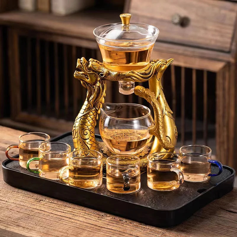 BOZZH Creative Dragon Glass Teapot