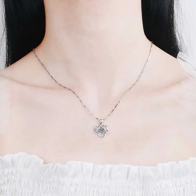 Moissanite Eternal Heart Pendant