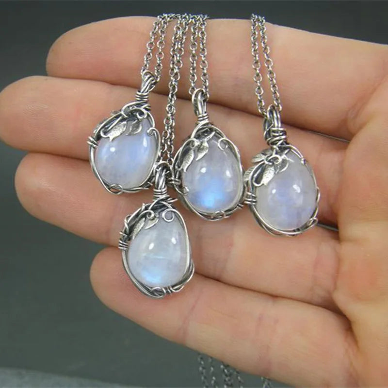 Moonstone Vintage Pendant Necklace