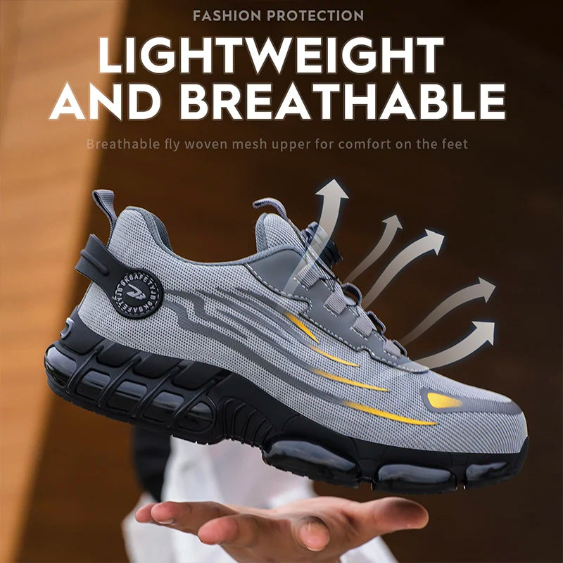 Breathable anti-smash safety shoes