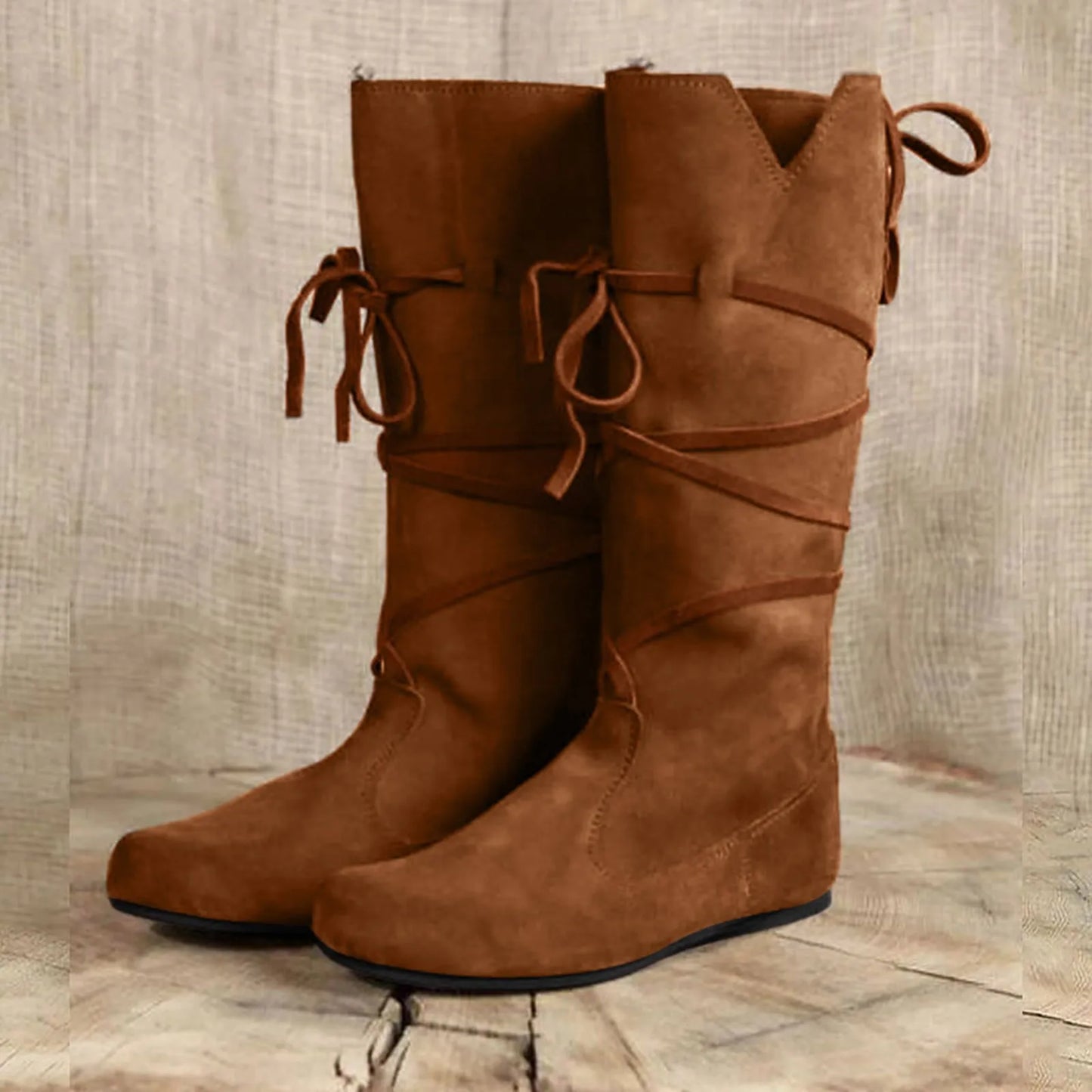 Women Mid Calf Lace Up Boots