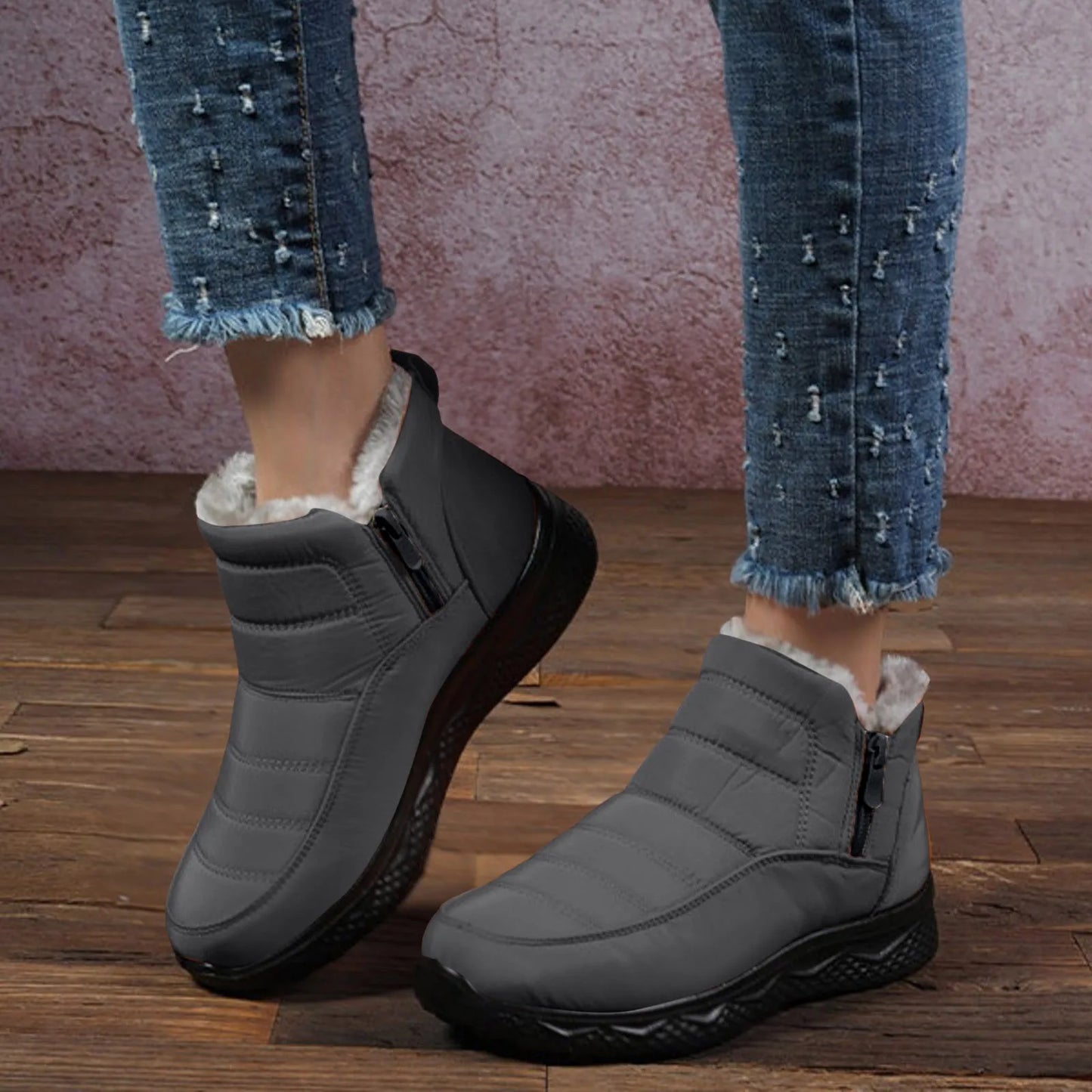 Unisex Couples Velvet Snow Boots