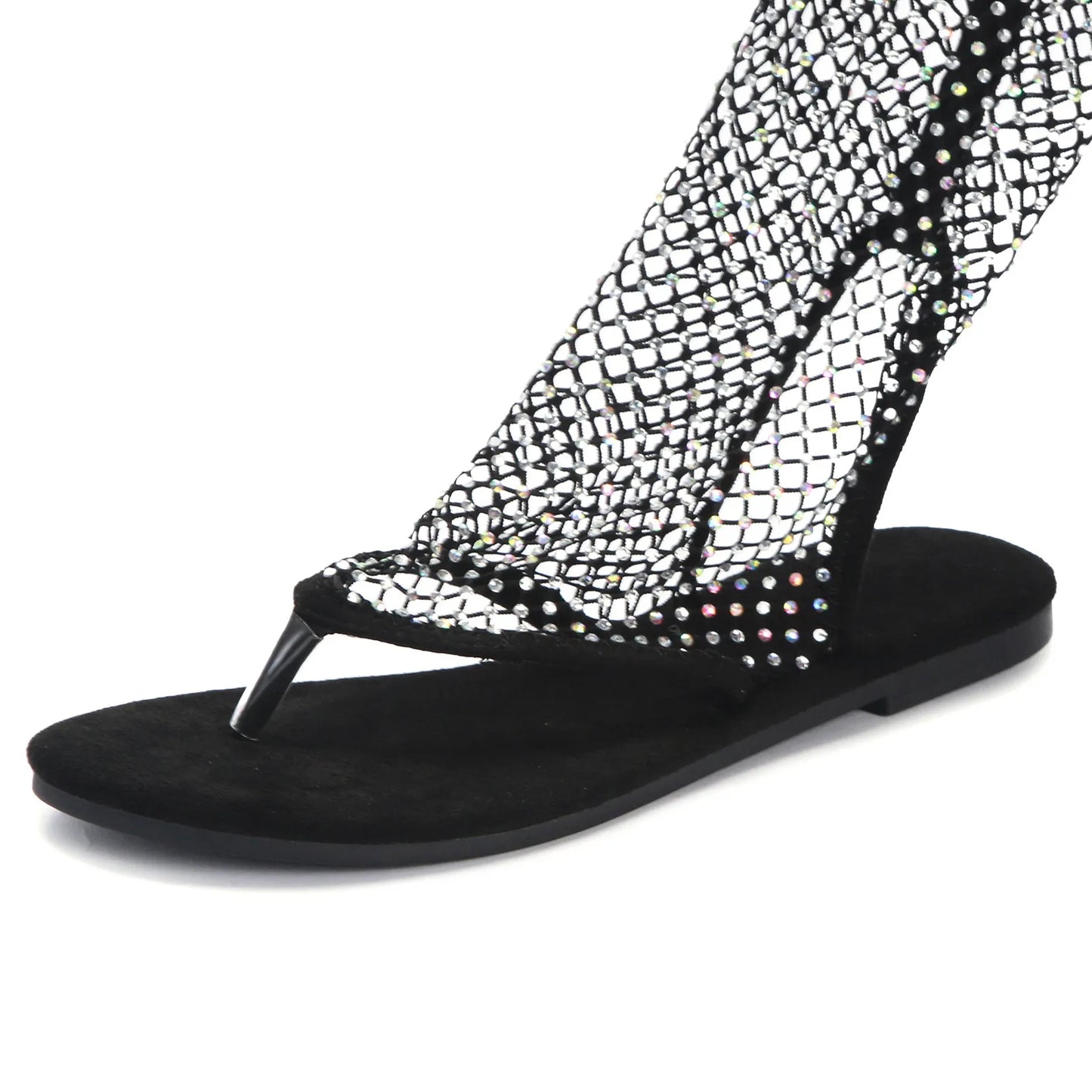 Long Glitter Sandals For Women