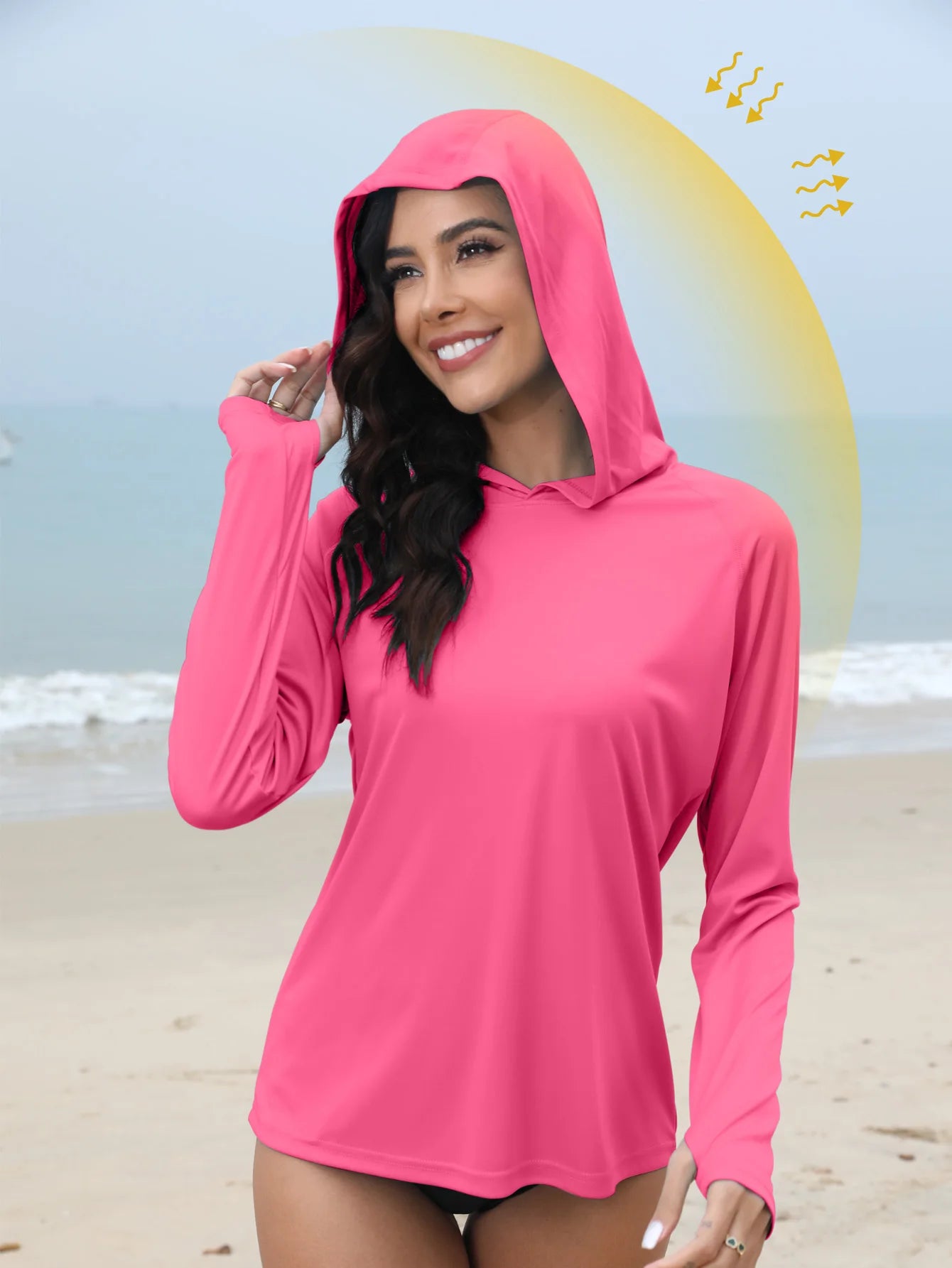 Women's Sunscreen Hoodie T-shirt