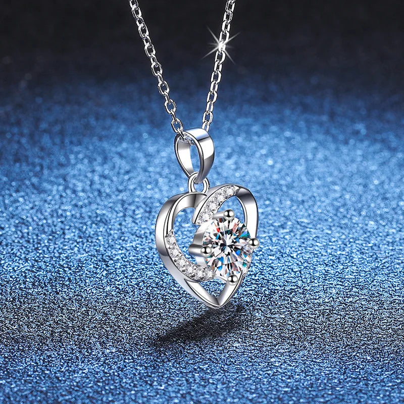 Moissanite Eternal Heart Pendant