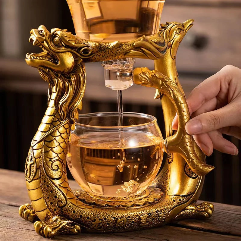 BOZZH Creative Dragon Glass Teapot