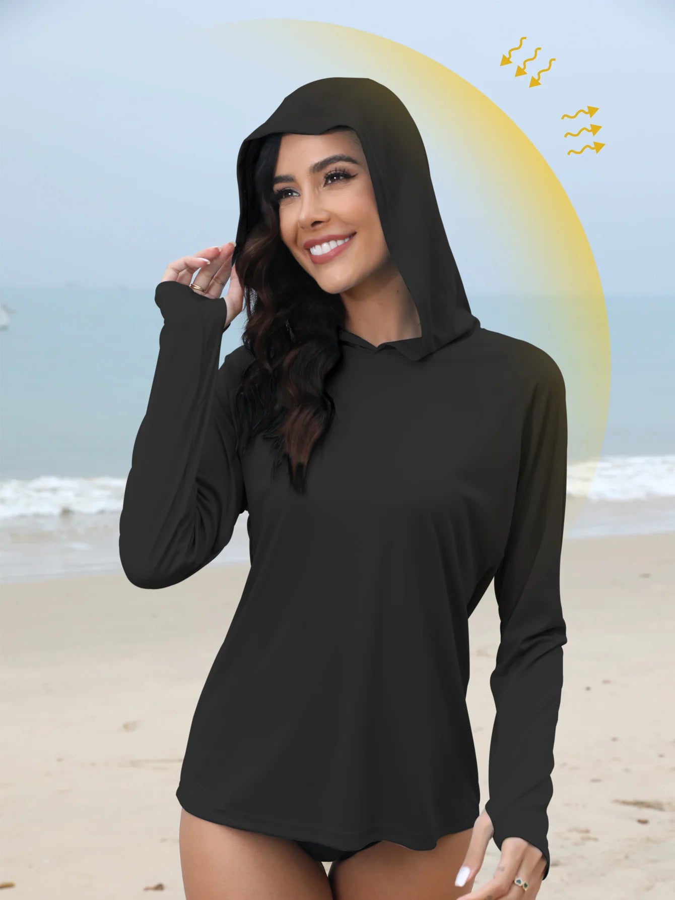 Women's Sunscreen Hoodie T-shirt