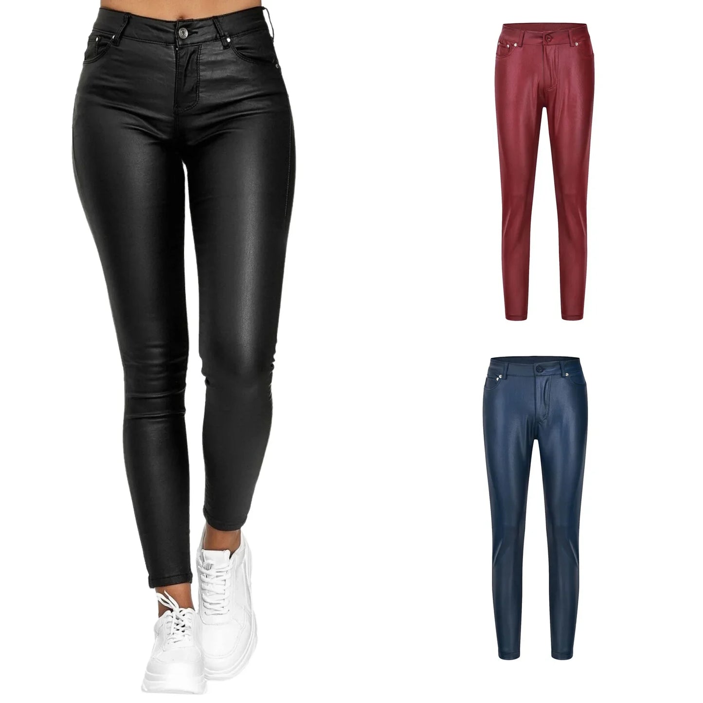 Women  sexy PU Leather Pants