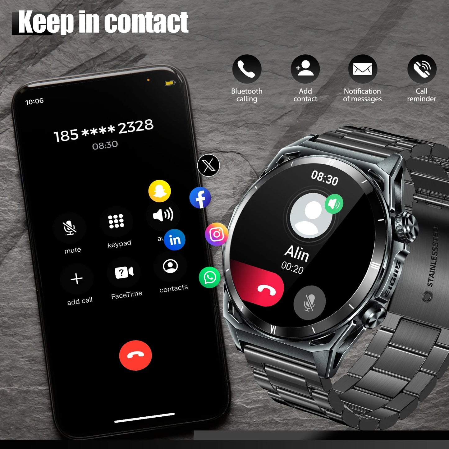 EIGIIS New Waterproof Smart Watch