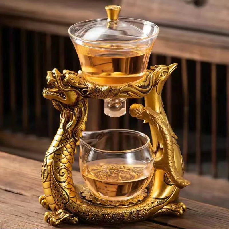 BOZZH Creative Dragon Glass Teapot