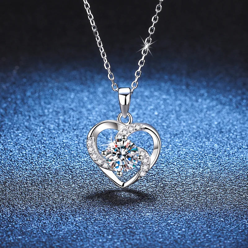 Moissanite Eternal Heart Pendant