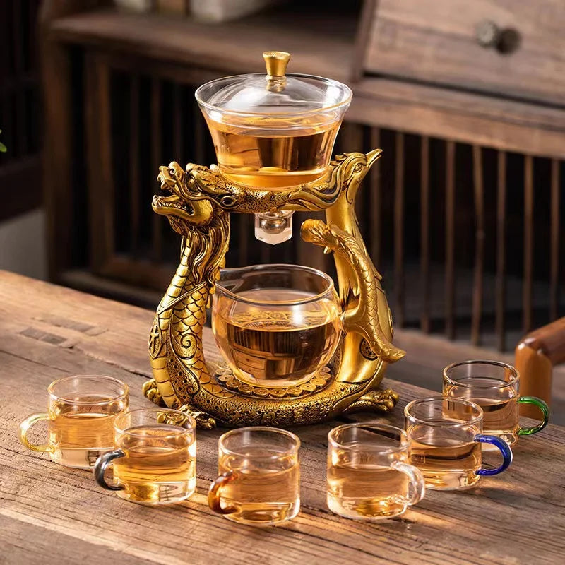 BOZZH Creative Dragon Glass Teapot