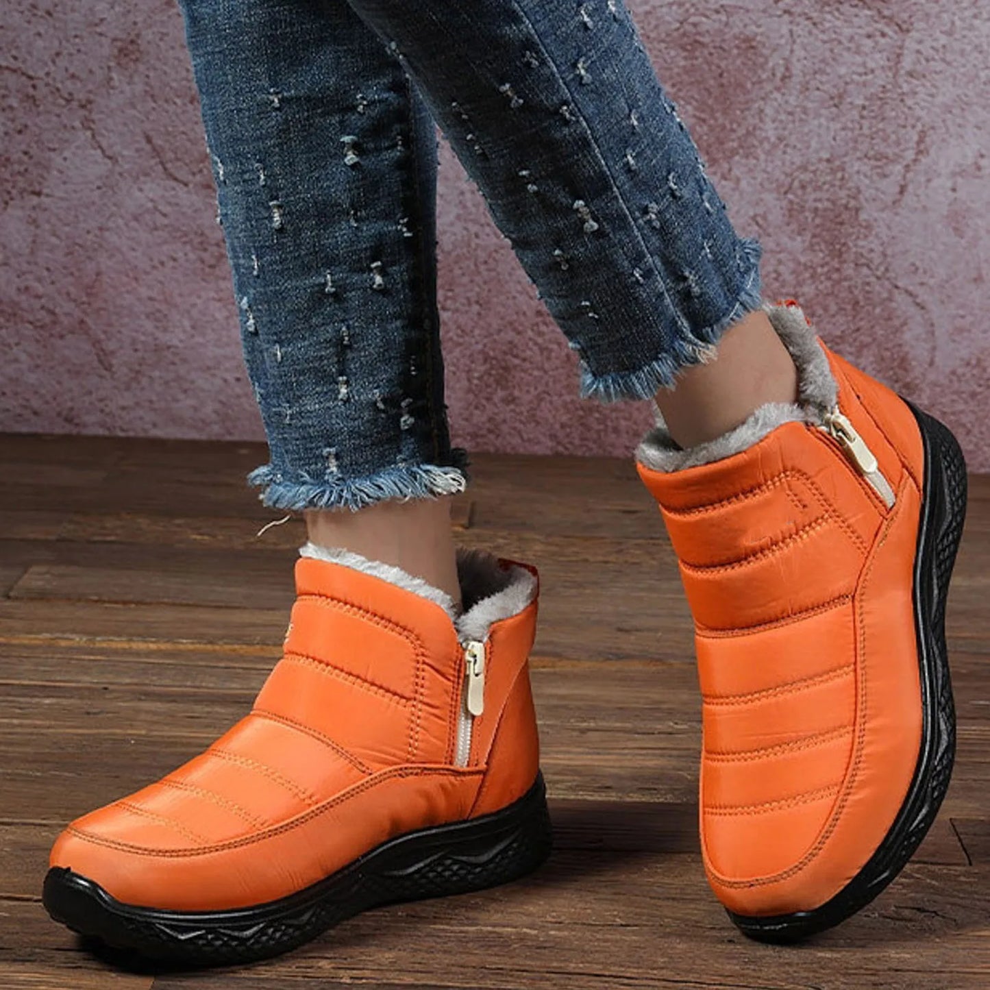 Unisex Couples Velvet Snow Boots