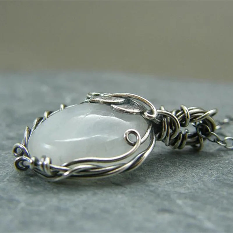 Moonstone Vintage Pendant Necklace