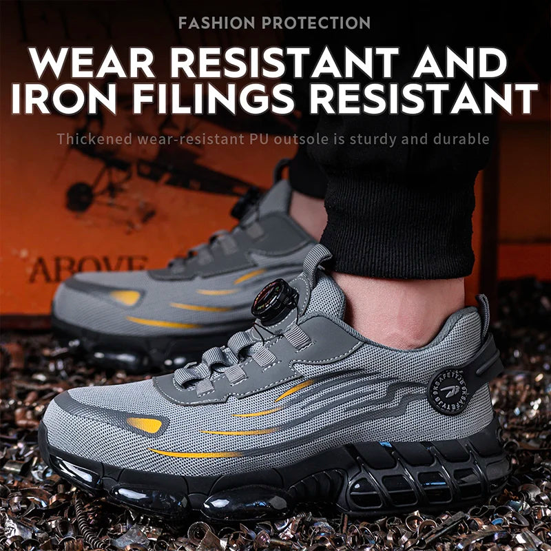 Breathable anti-smash safety shoes