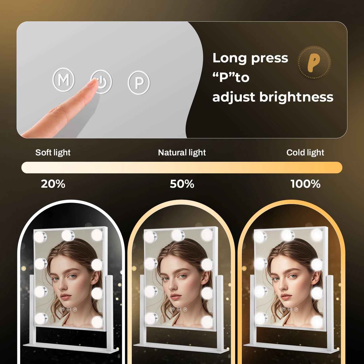 Vanity Lighted Makeup Mirror