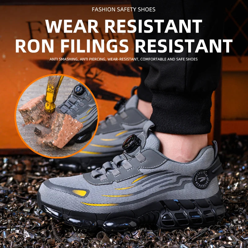 Breathable anti-smash safety shoes