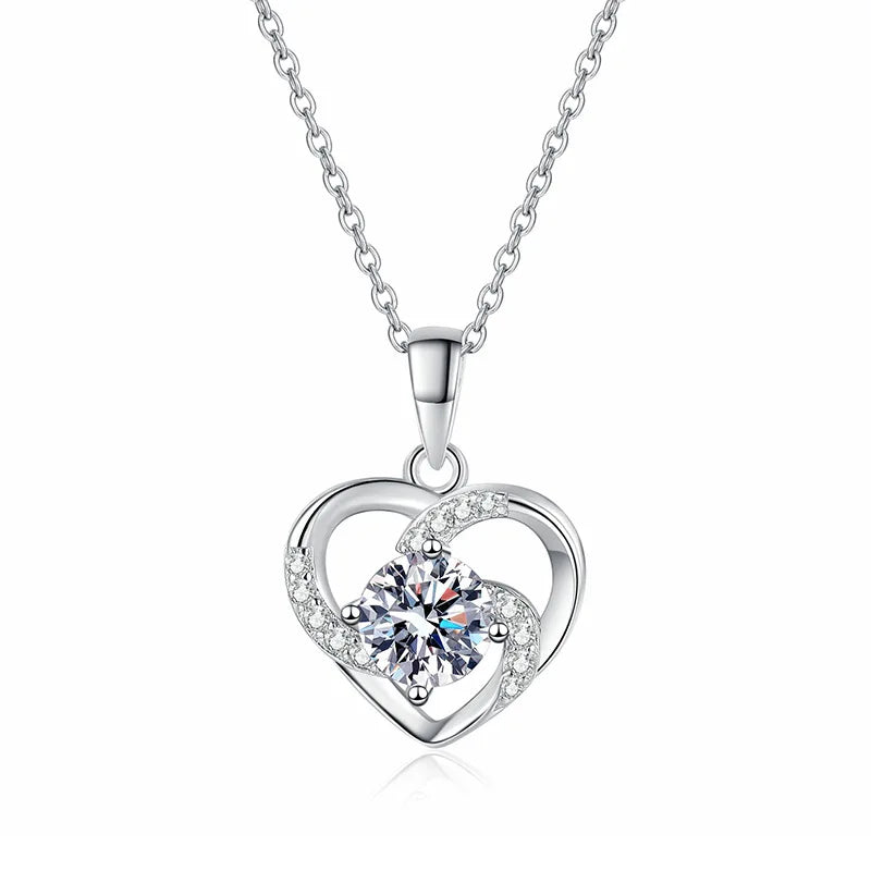 Moissanite Eternal Heart Pendant