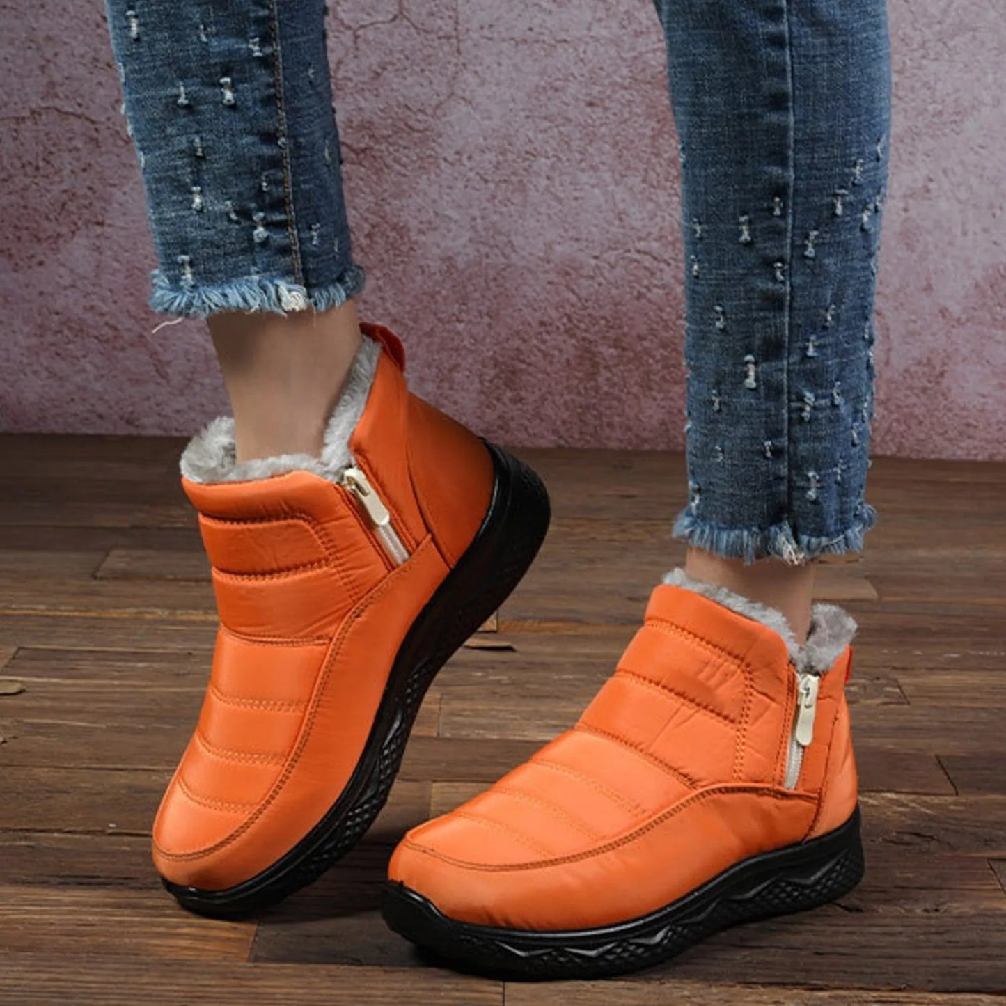 Unisex Couples Velvet Snow Boots