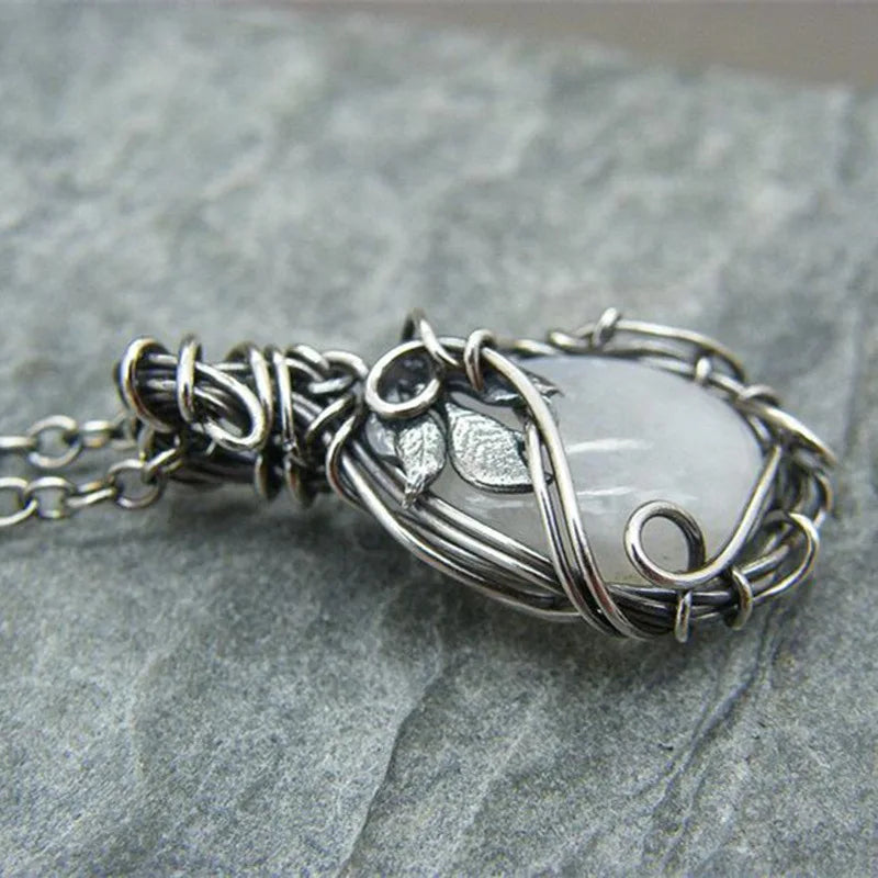 Moonstone Vintage Pendant Necklace