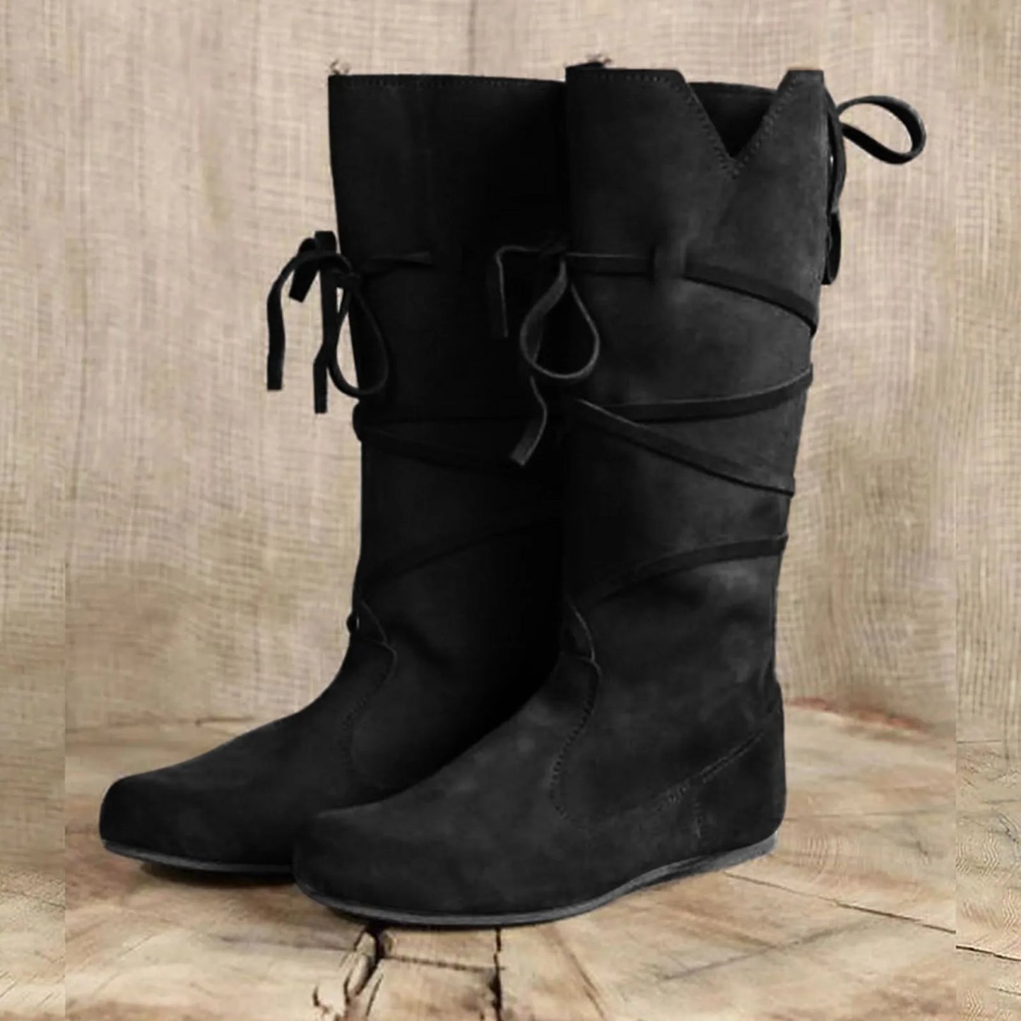 Women Mid Calf Lace Up Boots