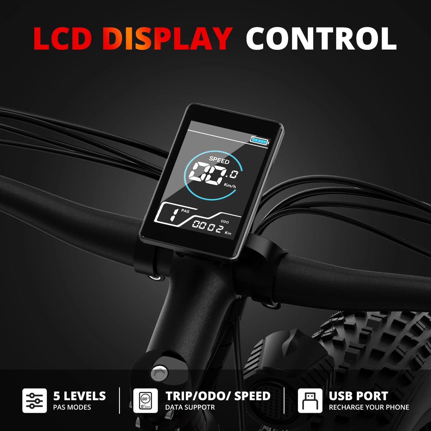 Electric 26" Fat Tire Mountain Bike