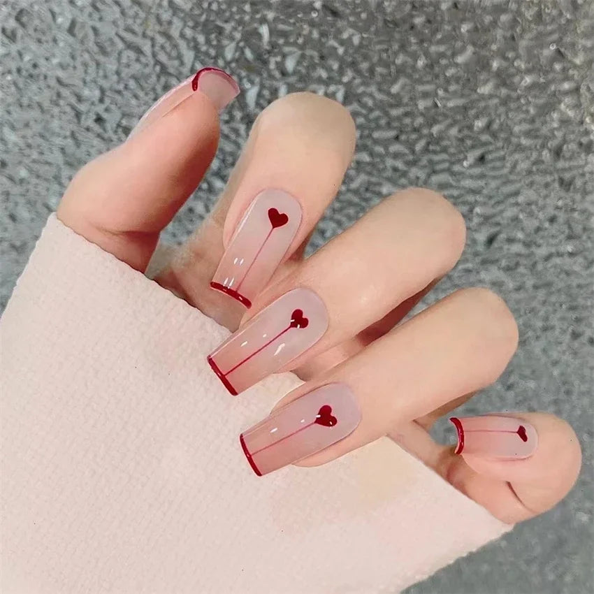 24Pcs/Set Retro Press on Nails Art