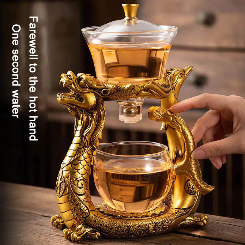 BOZZH Creative Dragon Glass Teapot