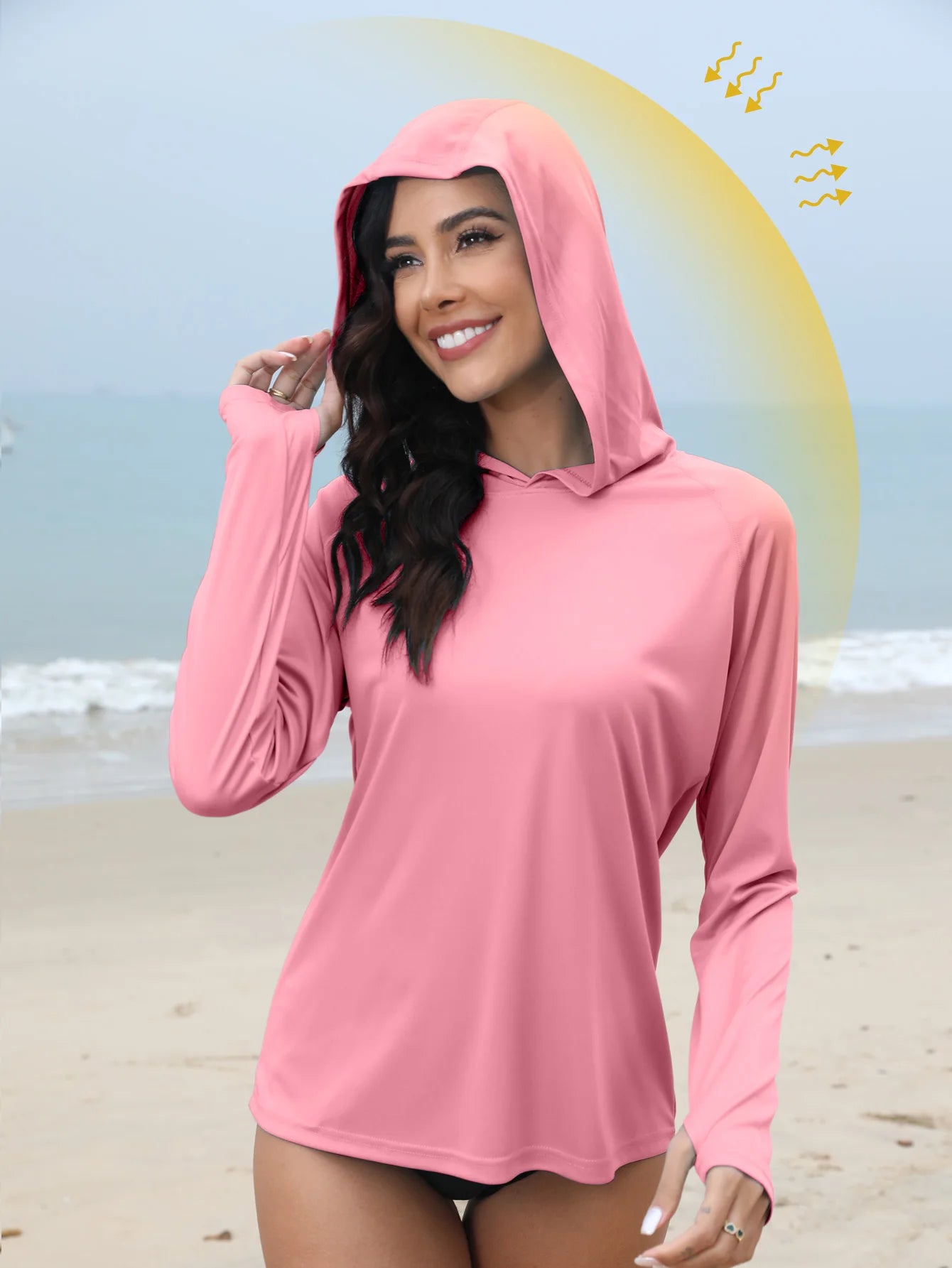 Women's Sunscreen Hoodie T-shirt