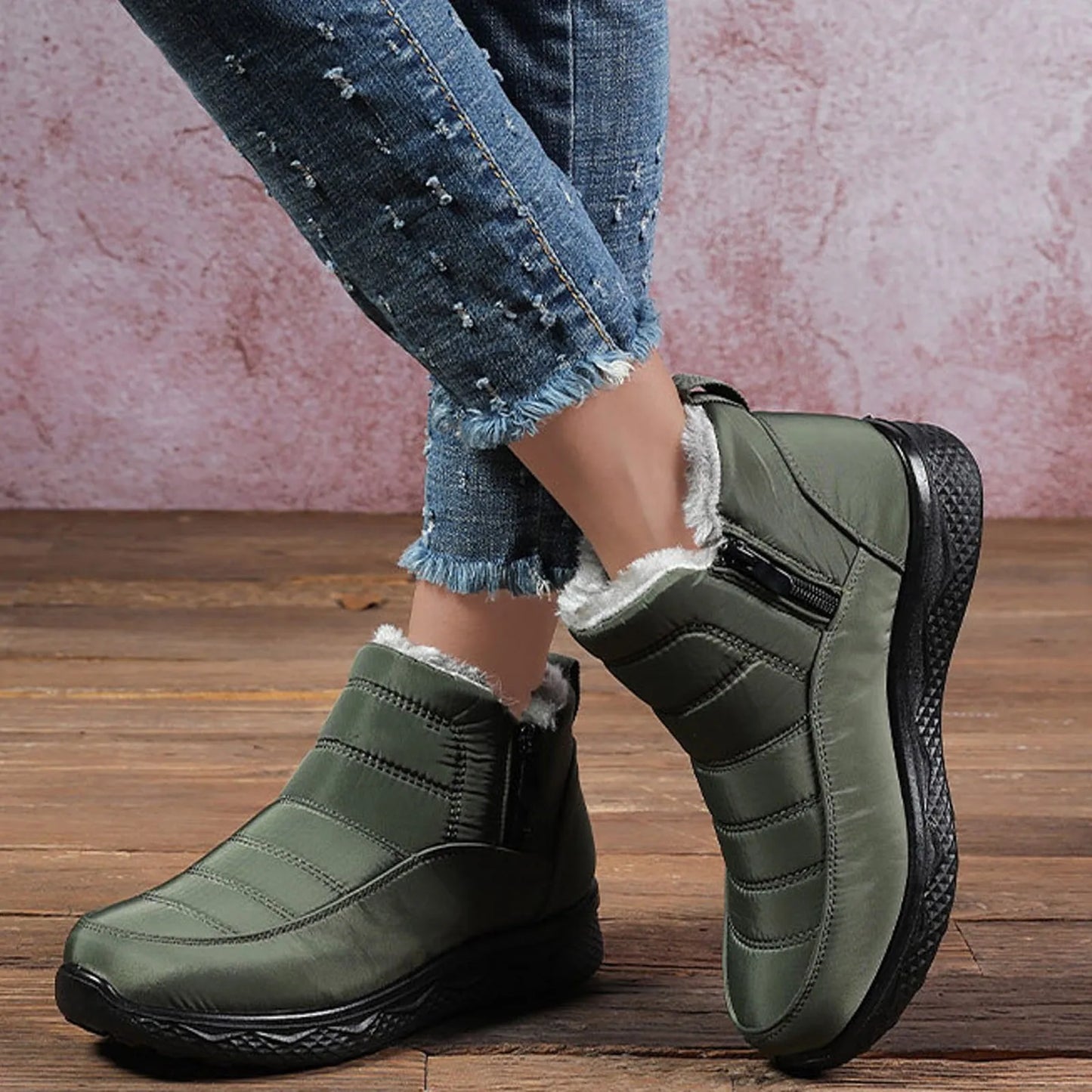 Unisex Couples Velvet Snow Boots